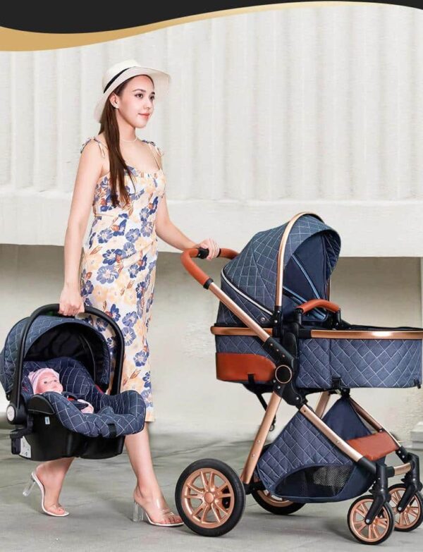 Carrinho de bebé Trio MelBaby Azul