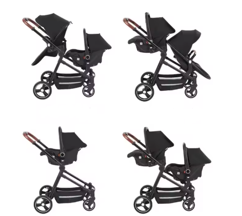 Carrinho de bebé Trio Gêmeos Branco