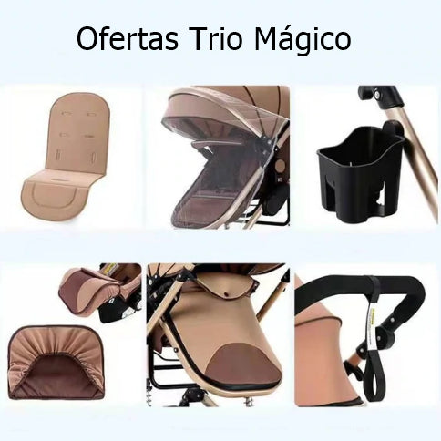 Carrinho de bebé Trio Mágico Castanho