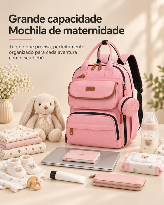 Mochila de Maternidade Rosa