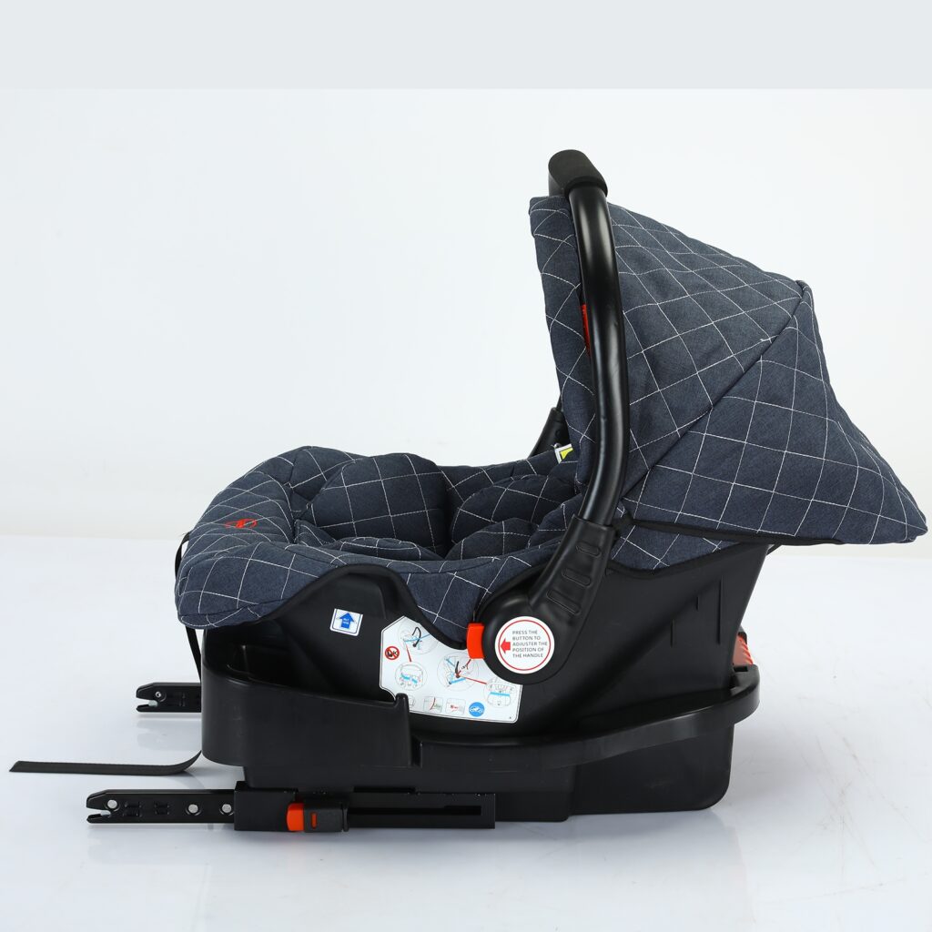 Carrinho de bebé Trio MelBaby Cinza com Base ISOFIX