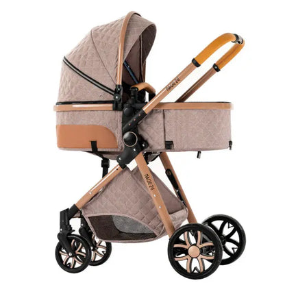 Carrinho de bebé Trio MelBaby Kaqui