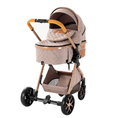 Carrinho de bebé Trio MelBaby Kaqui