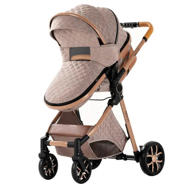 Carrinho de bebé Trio MelBaby Kaqui