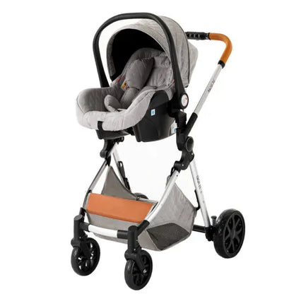 Carrinho de bebé Trio MelBaby Cinzento claro