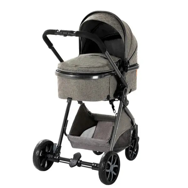 Carrinho de bebé Trio MelBaby Cinza escuro