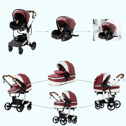 Carrinho de bebé Trio Lux Bordeaux