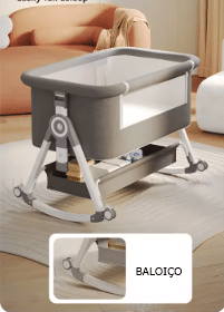 Berço de Bebé Mel Rosa