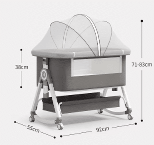 Berço de Bebé Mel Rosa
