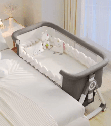 Berço de Bebé Mel Cinzento