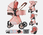 Carrinho de bebé Trio MelBaby Rosa