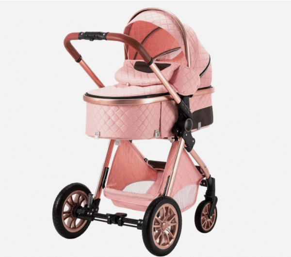 Carrinho de bebé Trio MelBaby Rosa