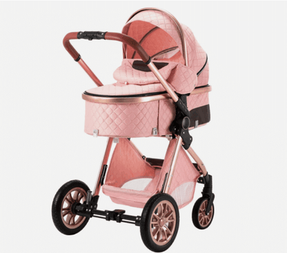 Carrinho de bebé Trio MelBaby Rosa