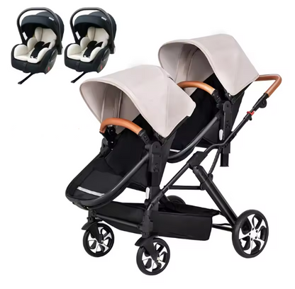 Carrinho de bebé Trio Gêmeos Branco