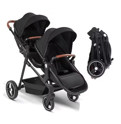 Carrinho de bebé Trio Gêmeos Preto