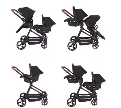 Carrinho de bebé Trio Gêmeos Branco