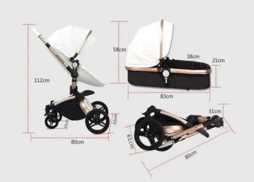 Carrinho de bebé Trio Agape Preto