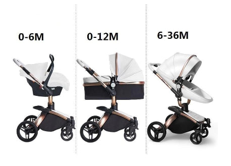 Carrinho de bebé Trio Agape Branco