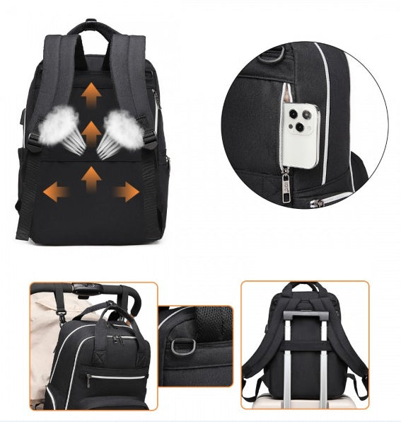 Mochila de maternidade Preto