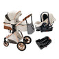 Carrinho de bebé Trio MelBaby Branco com Base ISOFIX