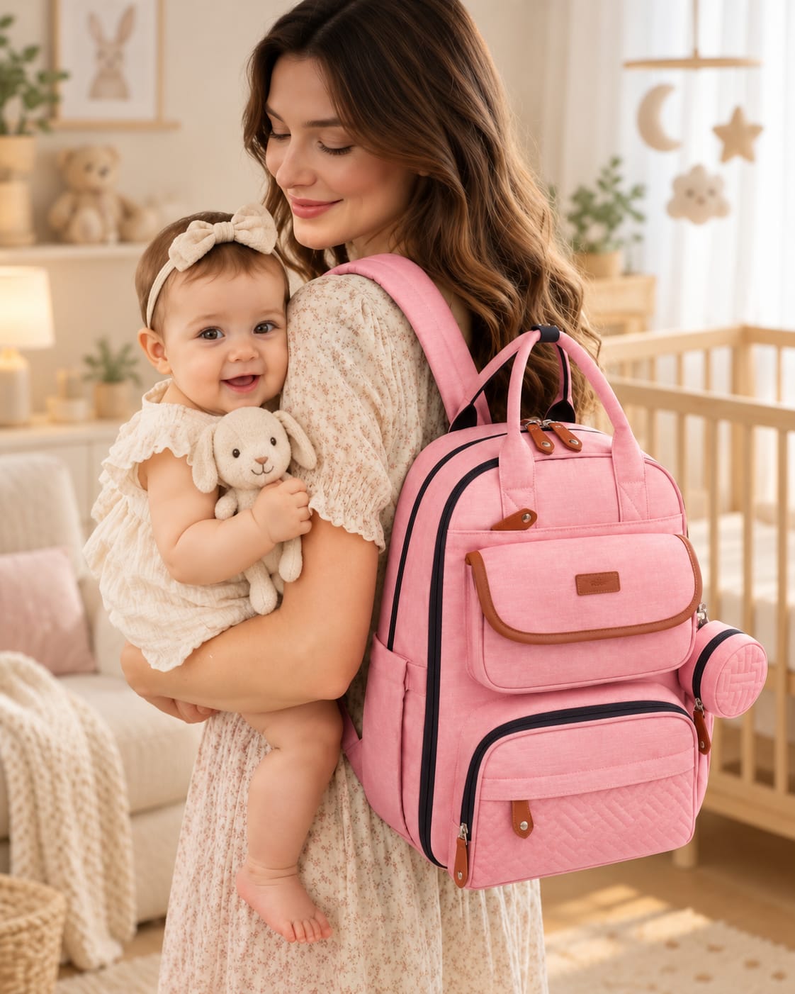 Mochila de Maternidade Rosa
