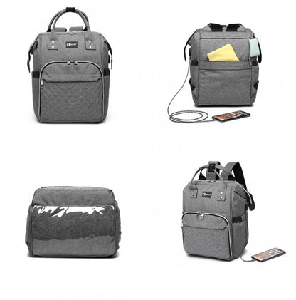 Mochila de maternidade Cinza