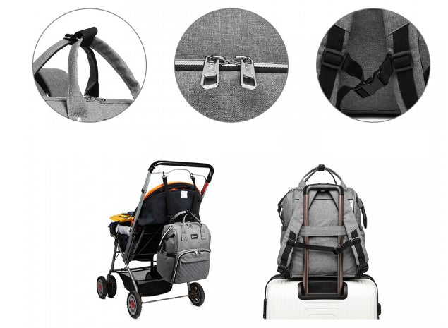 Mochila de maternidade Cinza