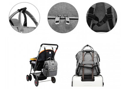 Mochila de maternidade Cinza