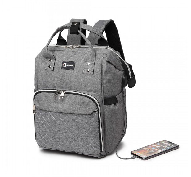 Mochila de maternidade Cinza