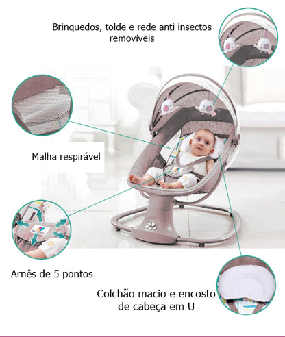 Espreguiçadeira de bebé 3 em 1 Rosa