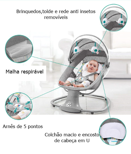 Espreguiçadeira de bebé 3 em 1 Verde