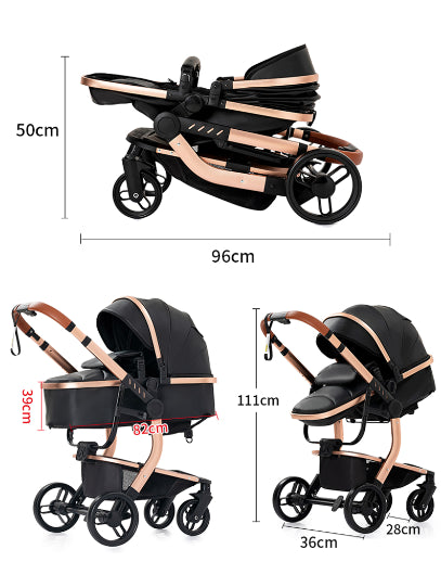 Carrinho de bebé Trio Lux Castanho