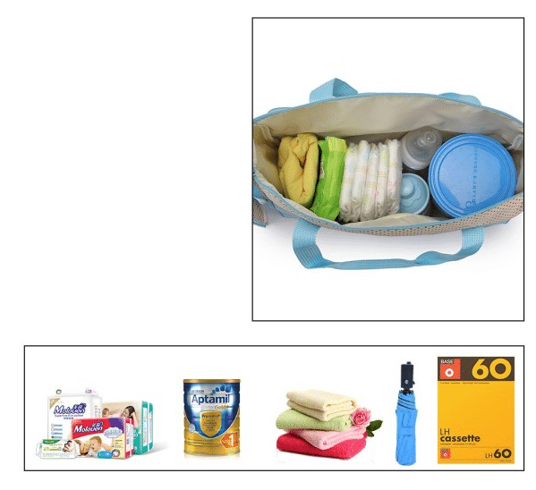 Conjunto de Malas de Maternidade Azul