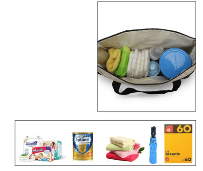 Conjunto de Malas de Maternidade Preto