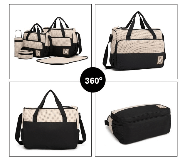 Conjunto de Malas de Maternidade Preto