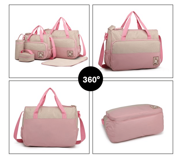 Conjunto de Malas de Maternidade Rosa