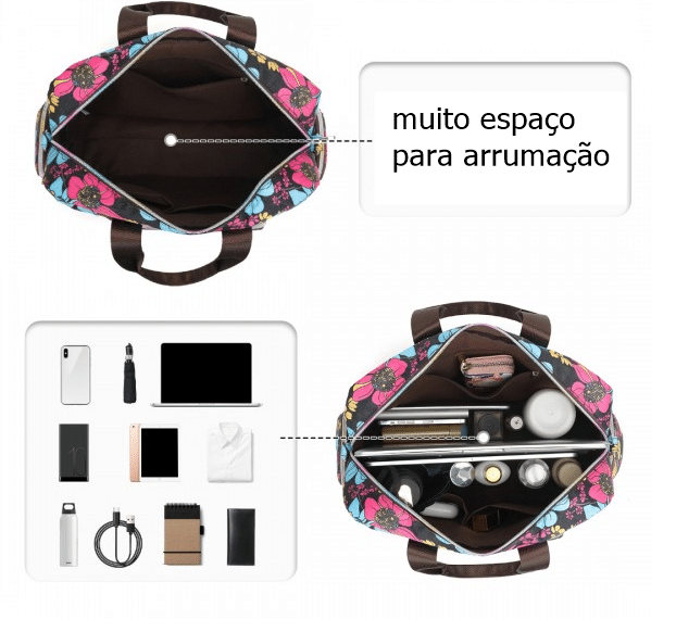 Mala de Maternidade Flor Rosa