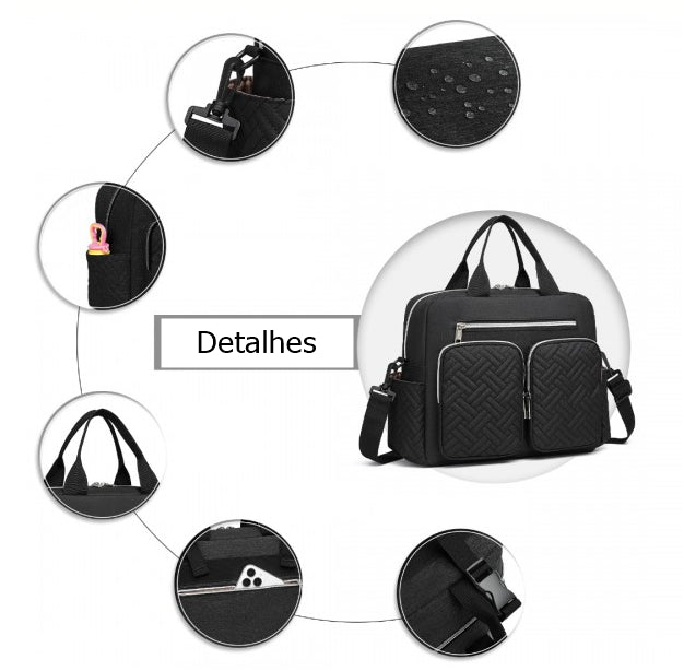 Mala de maternidade Preto