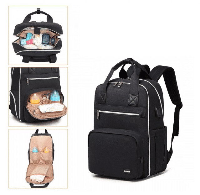 Mochila de maternidade Preto