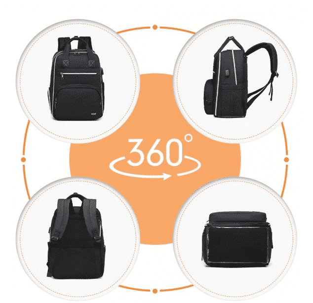 Mochila de maternidade Preto