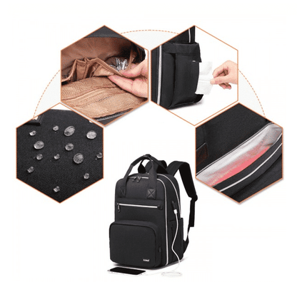 Mochila de maternidade Preto