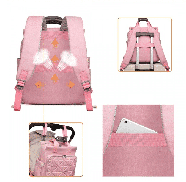Mochila de maternidade Rosa