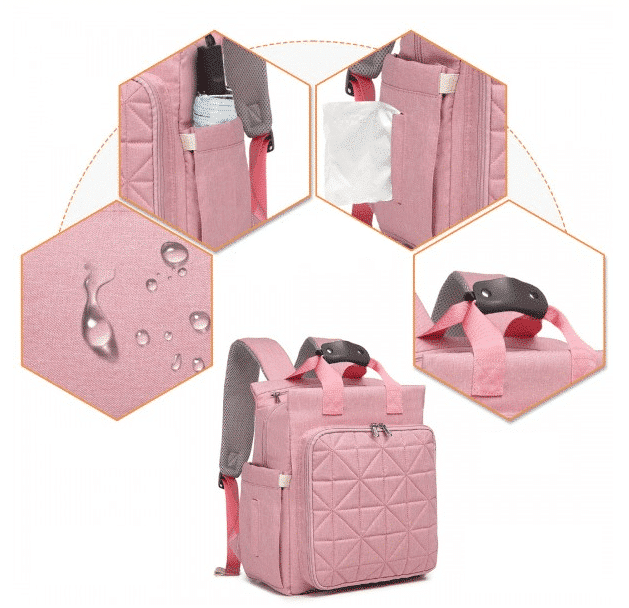 Mochila de maternidade Rosa