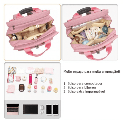 Mochila de maternidade Rosa