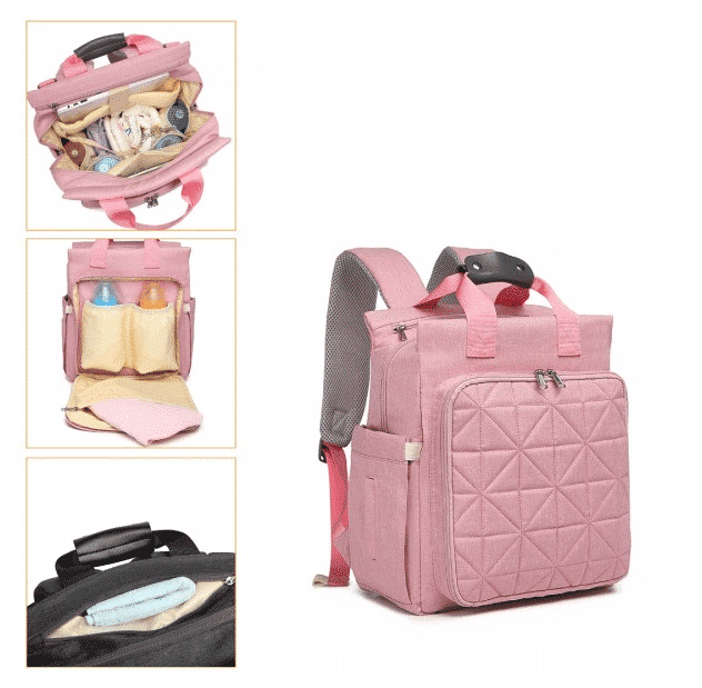 Mochila de maternidade Rosa